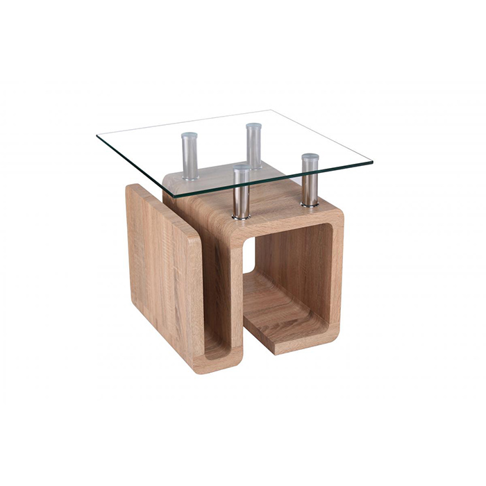 Edith Glass Top Lamp Table - Click Image to Close